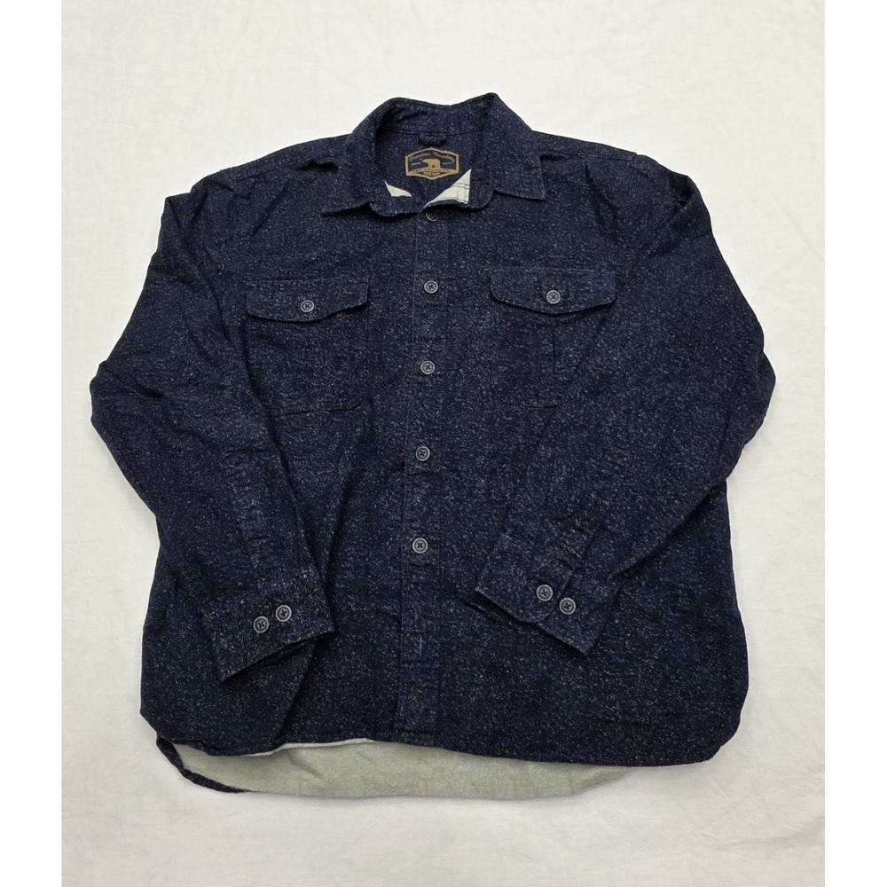 Freedom Foundry Blue Flannel Button Down Shirt‎ Size Large